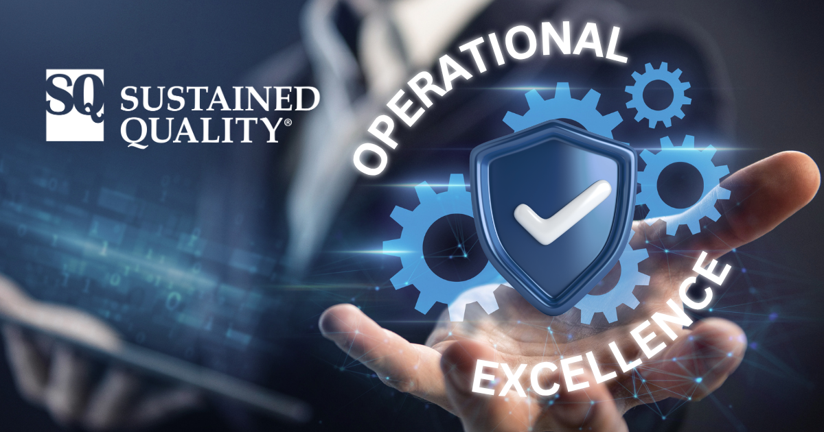 operational excellence text surrounded by gear icons